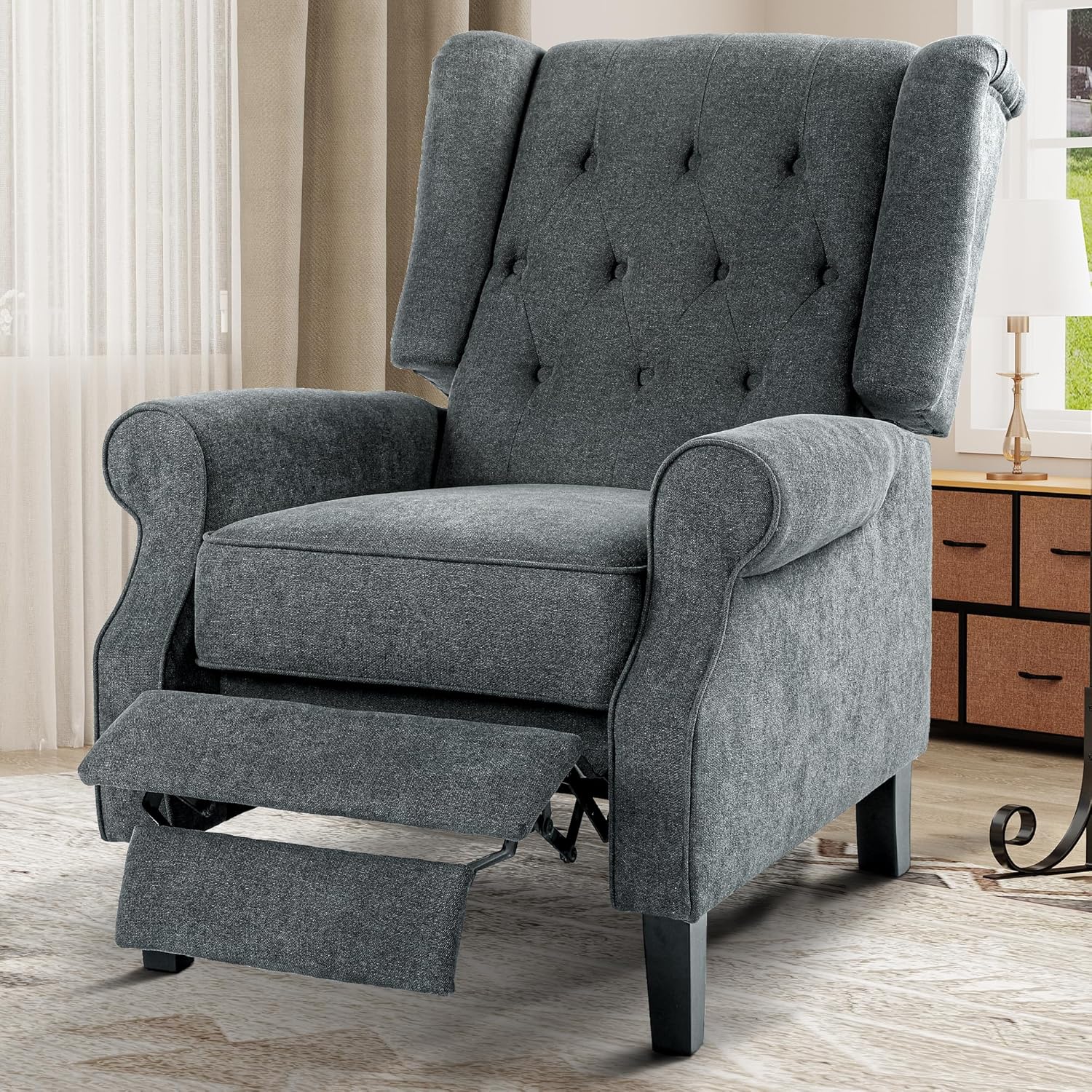 YITAHOME Wingback Recliner: Comfy Fabric Lounge Chair