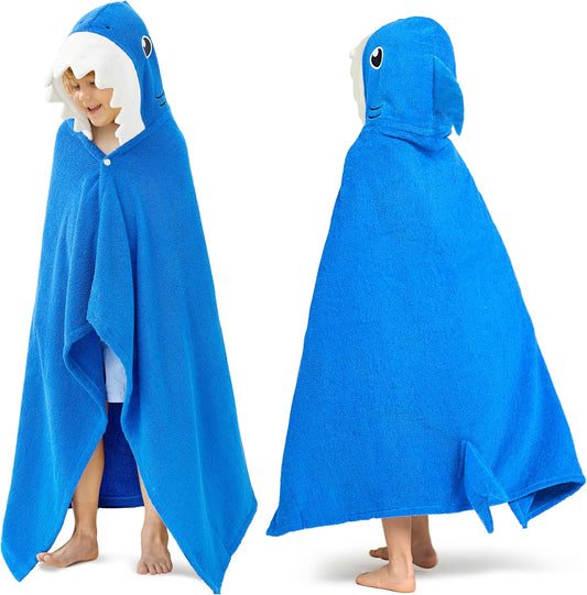 Joiedomi Shark Hooded Towel for Kids - Soft Cotton Bath Wrap