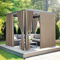 Blackout Linen Outdoor Curtains for Patio W52 xL96 - True Darkness