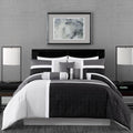 Upland 7-Piece Quilted Patchwork Comforter Set King - Neutral Tones