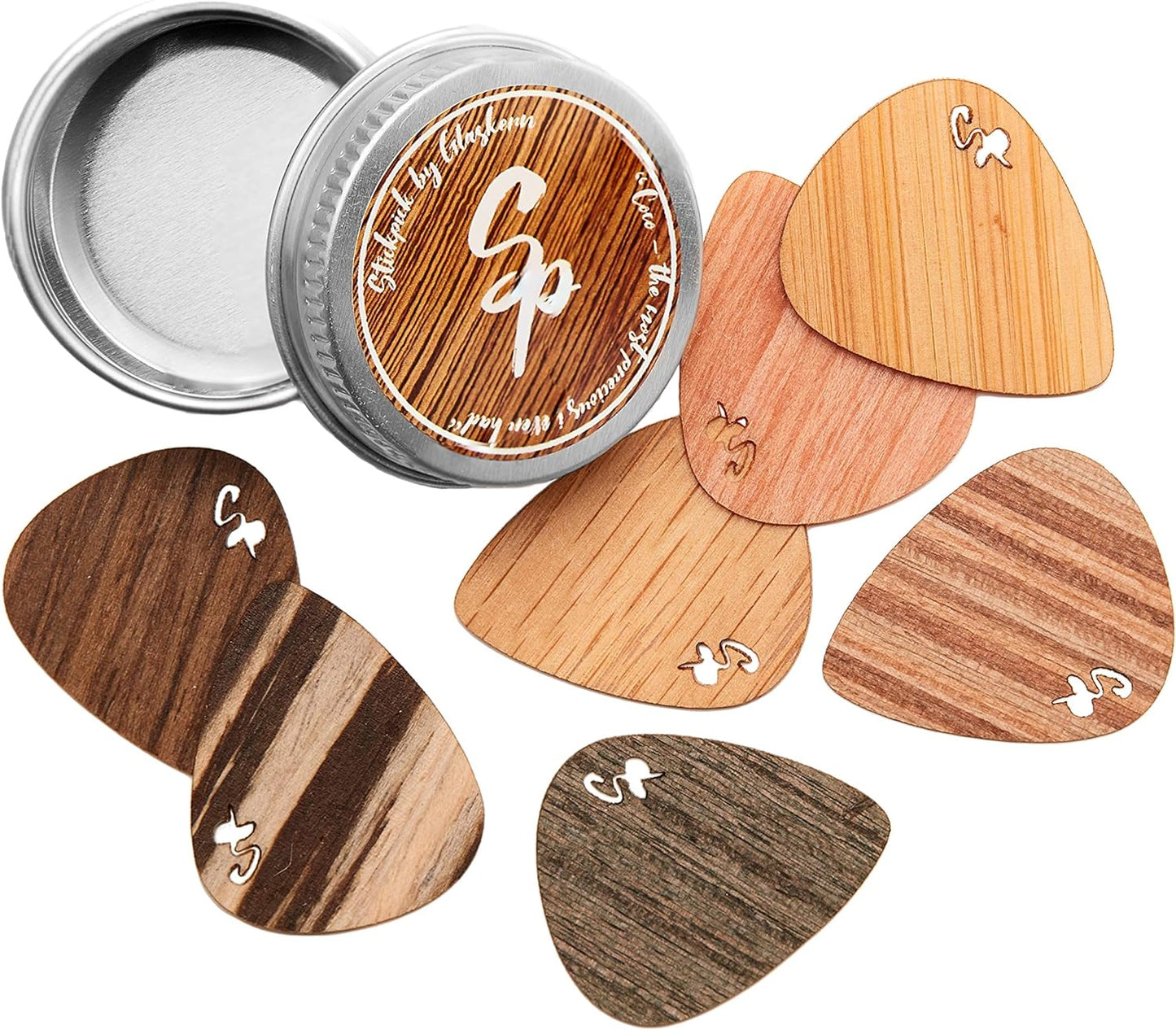 Real Wood Guitar Picks Set | Flexible & Eco-Friendly | Made in Germany