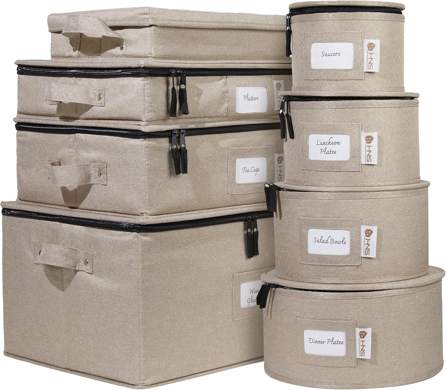 Hard Shell China Storage Containers for Safe Dinnerware Storage