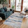 Living Room 4x6 Area Rug - Modern Abstract Washable Low Pile Rug