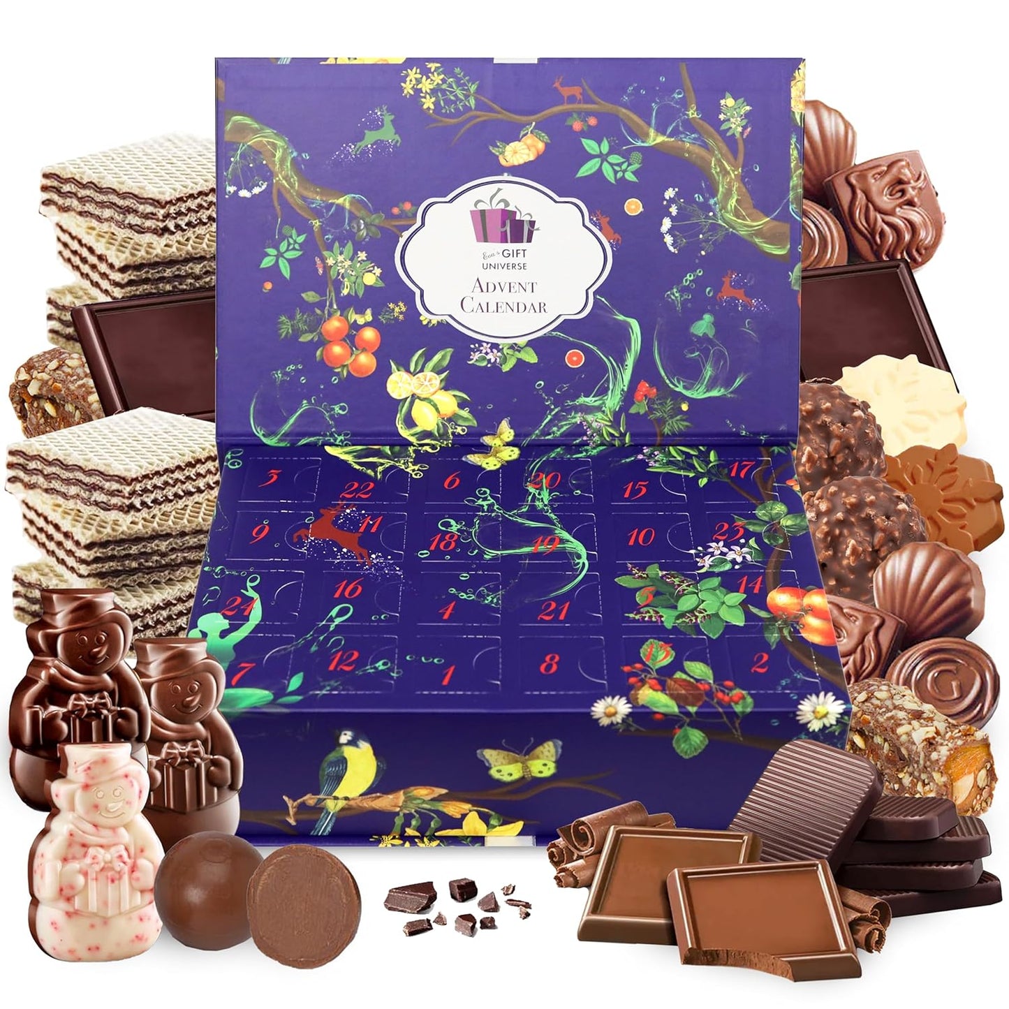 Assorted Chocolate Advent Calendar for a Sweet Holiday Countdown