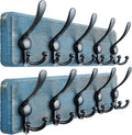 Dseap Coat Rack Wall Mount - Heavy-Duty Barnwood Style Coat Rail