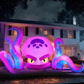 10ft Halloween Inflatable Octopus Decoration - Giant LED Yard Prop