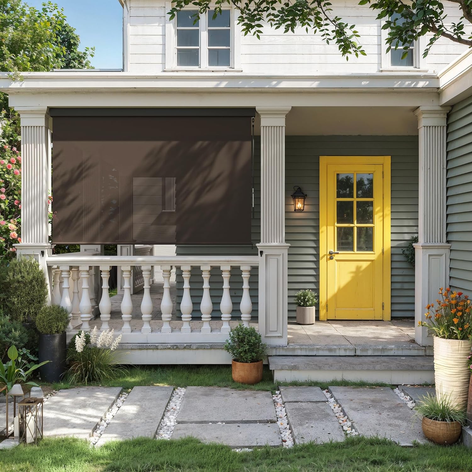 VICLLAX Premium Outdoor Roller Shade for Porch and Patio