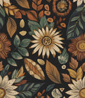 Vintage Boho Wallpaper Peel and Stick - Dark Floral Self Adhesive