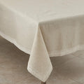 SARO LIFESTYLE 931 Tablecloth Natural 90 in Square - Classic Lace