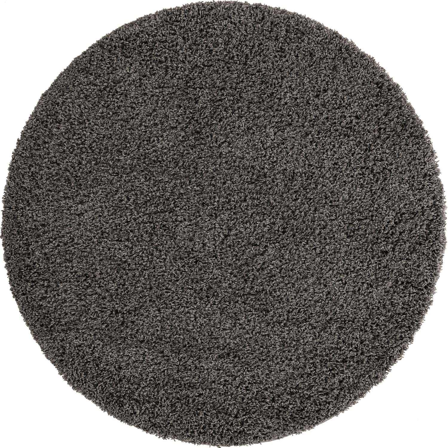Unique Loom Solid Shag Collection Area Rug in Graphite Gray