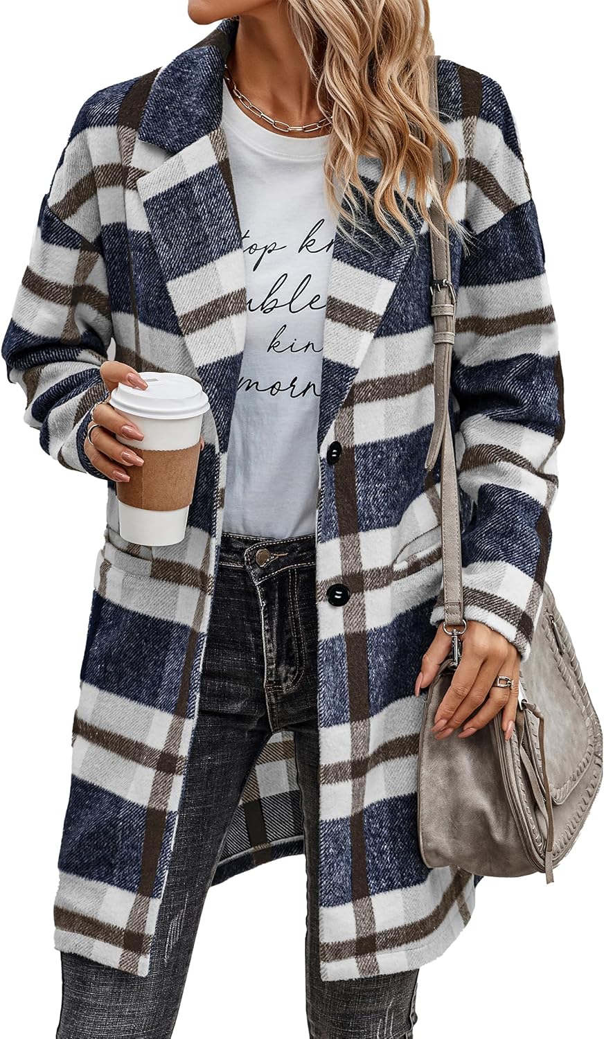 Trendy Plaid Shacket Jacket for Women - Cozy Fall Fashion