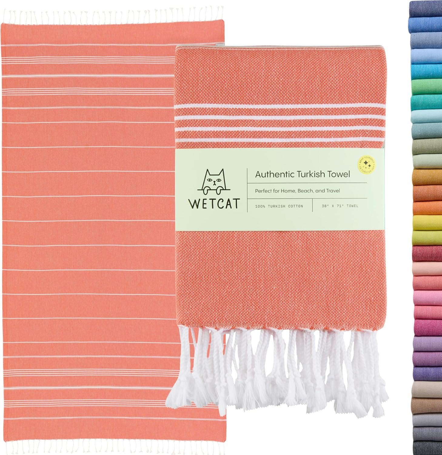 WETCAT Turkish Beach Towel Oversized - Ultra Soft & Quick Drying