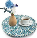 Lazy Susan for Countertop Round Wood Turntable - Elegant Beach Style
