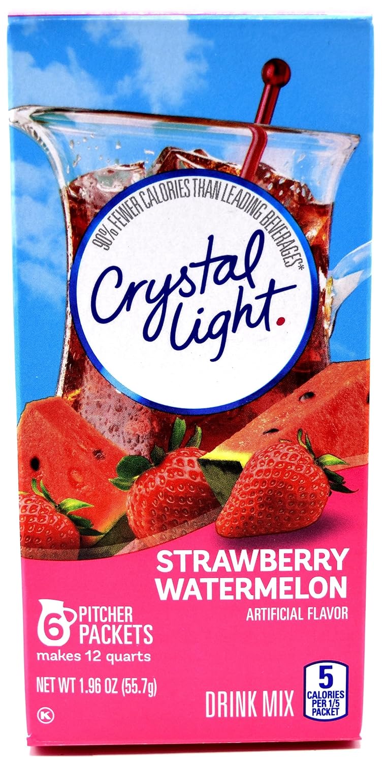 Crystal Light Strawberry Watermelon Drink Mix for Refreshing Flavor