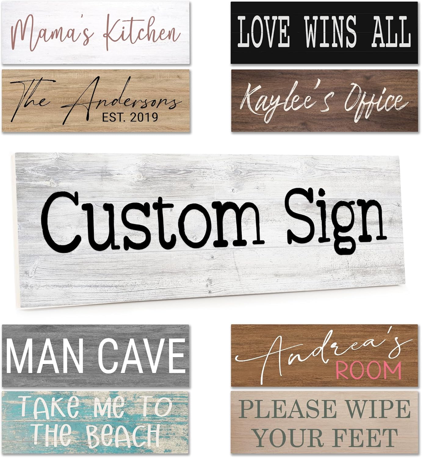 Custom Wood Sign for Home - Personalized Rustic Decor Options
