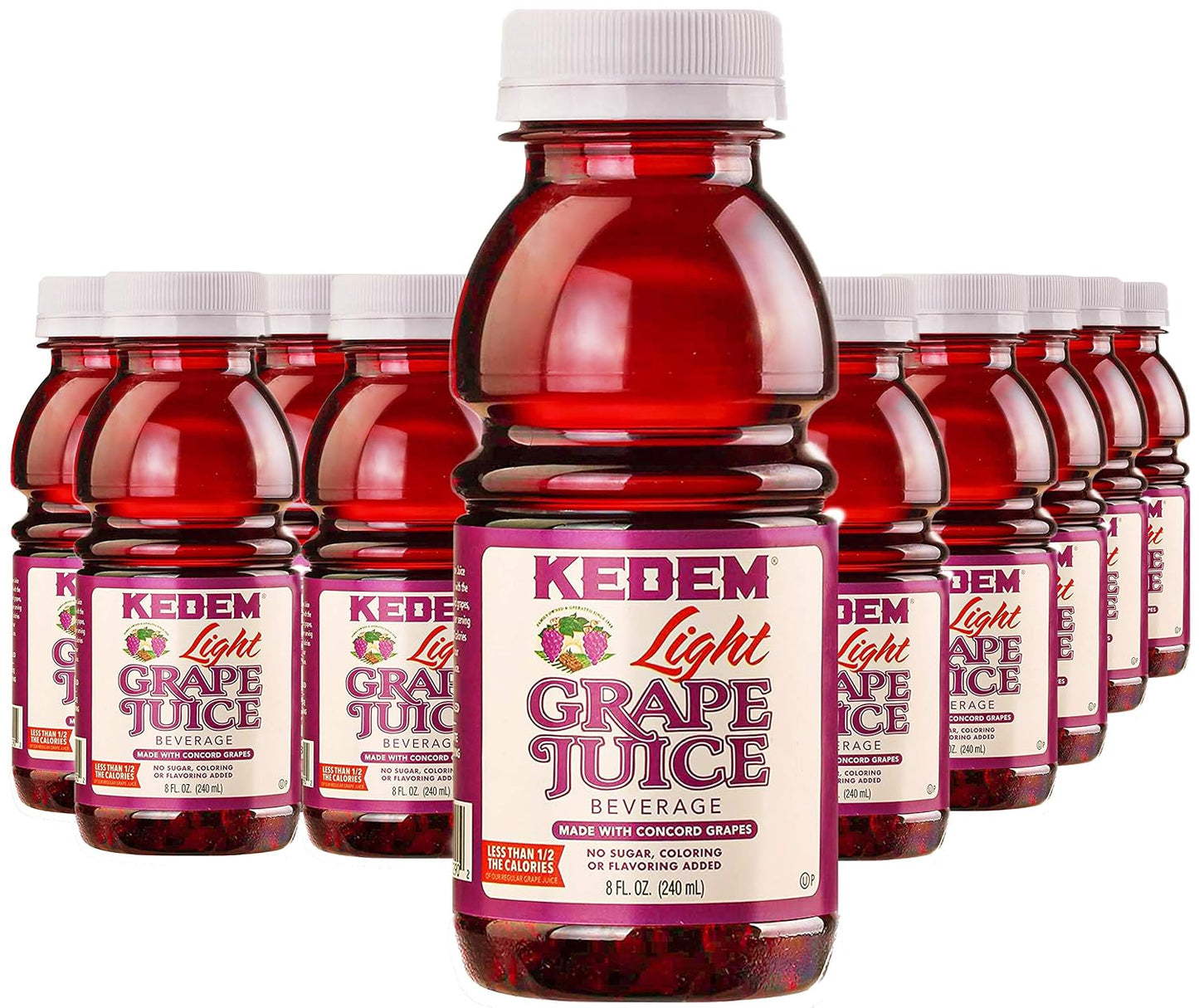 Kedem Light Concord Grape Juice 8oz Pack of 24 for Less Sugar