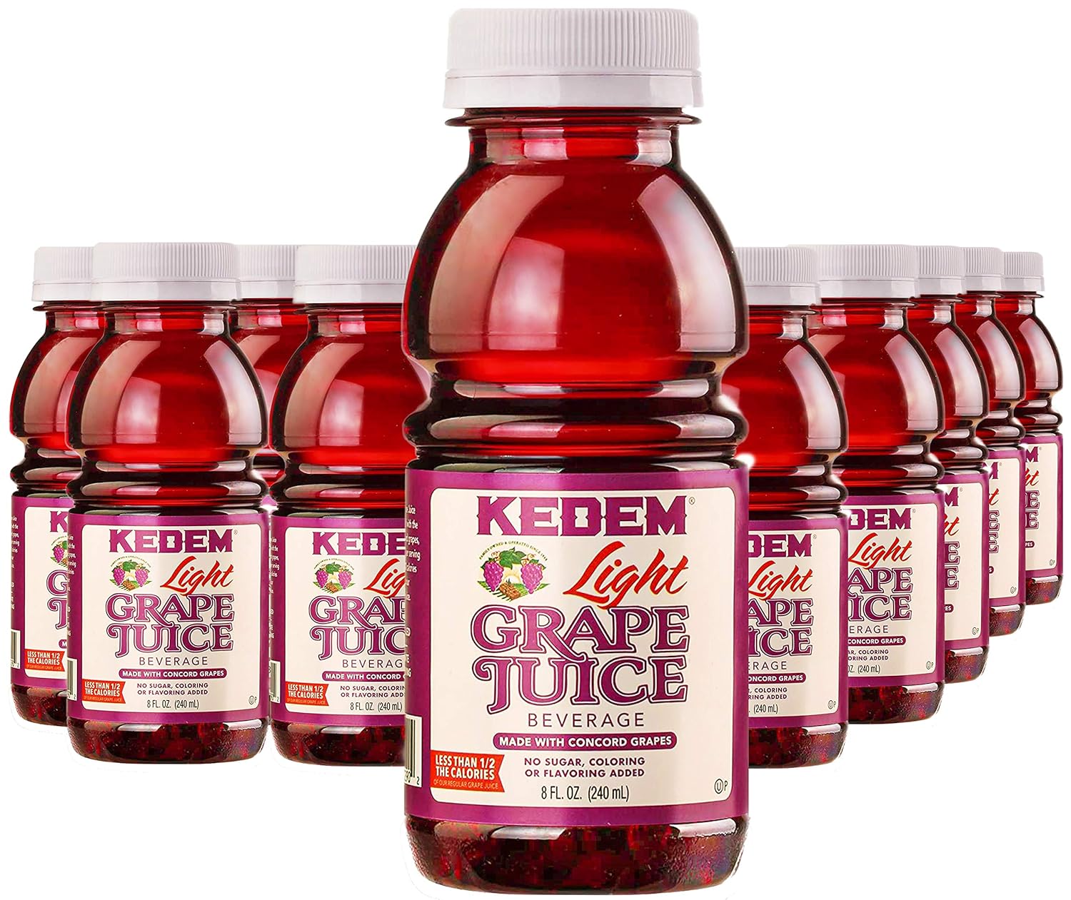 Kedem Light Concord Grape Juice 8oz Pack of 24 for Less Sugar