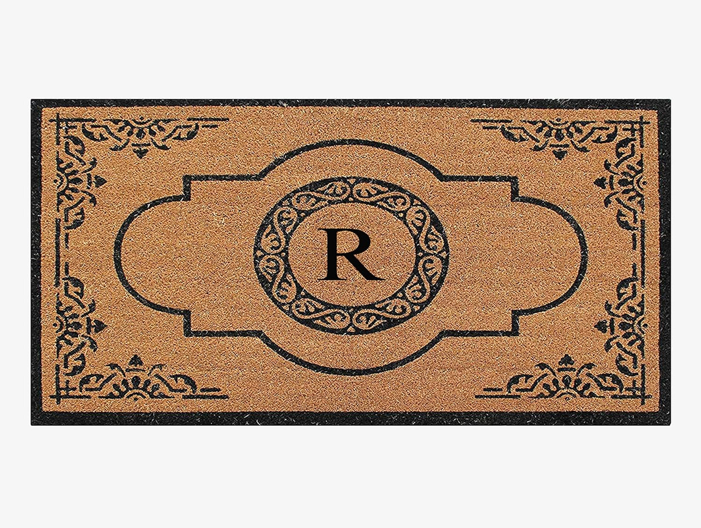 Natural Coir Monogrammed Door Mat for Front Door Entry 30x48
