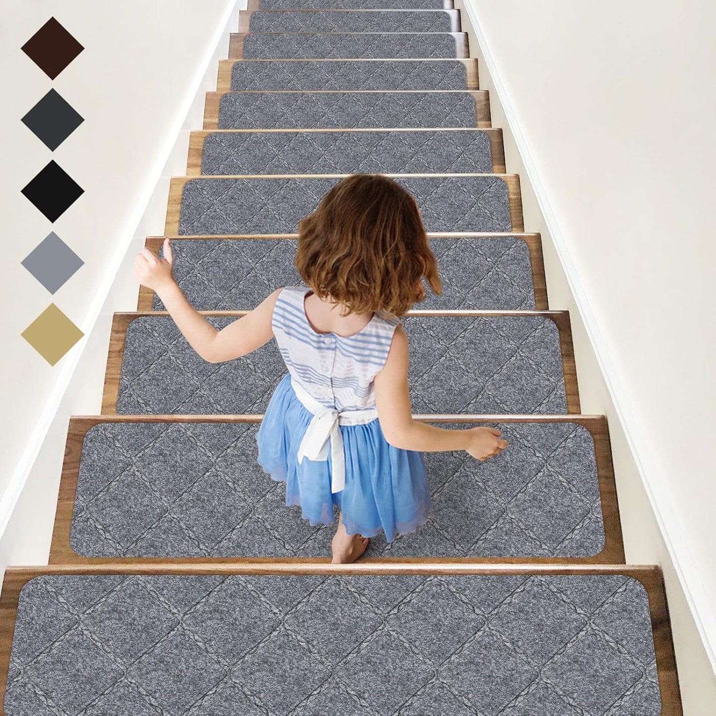 RIOLAND Stair Treads Carpet Non-Slip Indoor Safety Solution