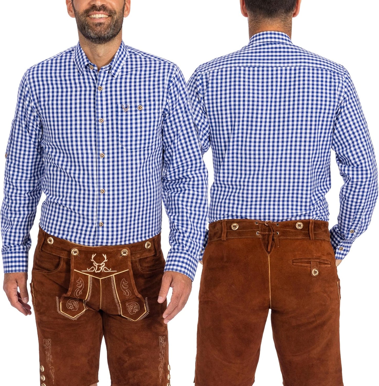 Authentic German Lederhosen Shirt for Oktoberfest - Size XL