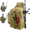 Shaddock Fishing Backpack Tackle Sling Bag - Water Resistant