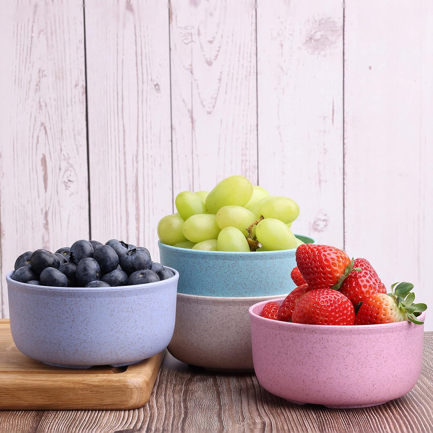 Lightweight Wheat Straw Bowls Set - Eco-Friendly & Durable