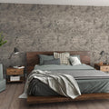 16in x 1181in Thick Light Brown Grey Concrete Peel and Stick Wallpaper