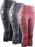 NELEUS Women's Yoga Running Capris Tummy Control High Waist Leggings