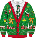 Ugly Christmas Sweatshirt Mens 3D Print Loose Fit Holiday Sweater