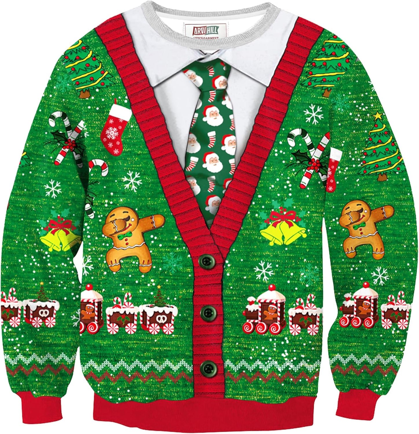 Arvilhill Men's Ugly Christmas Sweatshirt for Holiday Fun