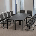 Conference Table 9ft Office Computer Desk for 10 People - Modern Black