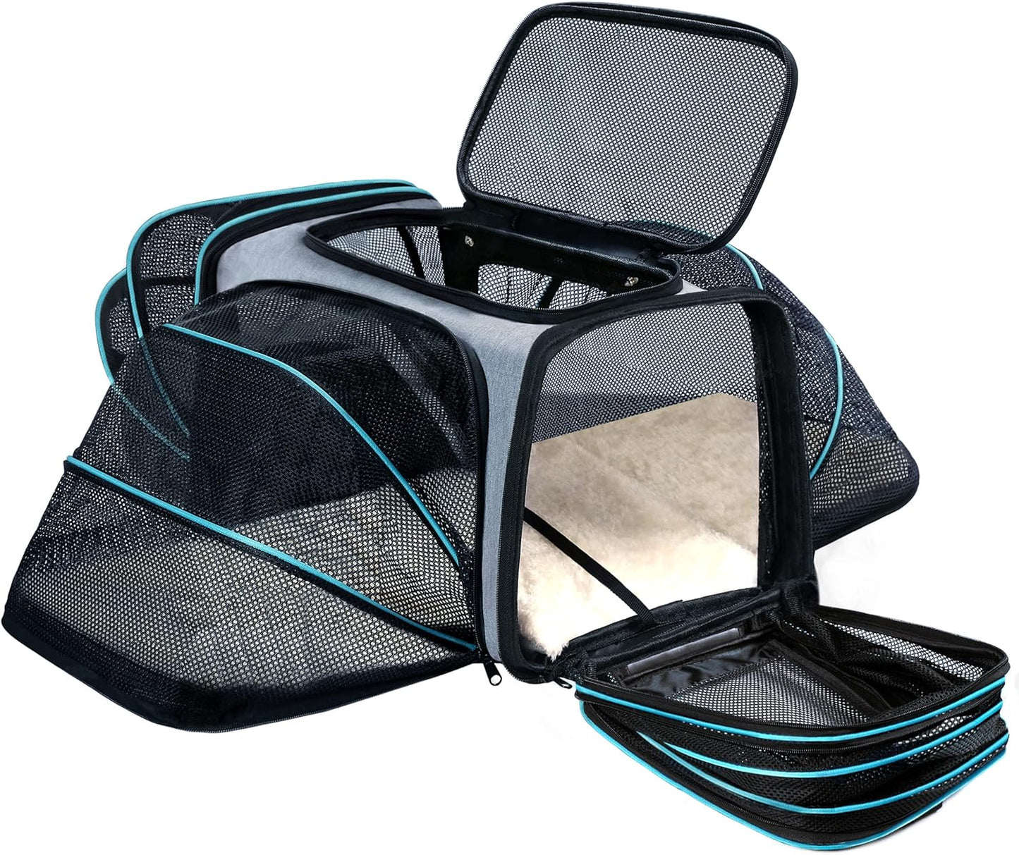 Expandable Pet Carrier for Small Pets - Airline Approved Design