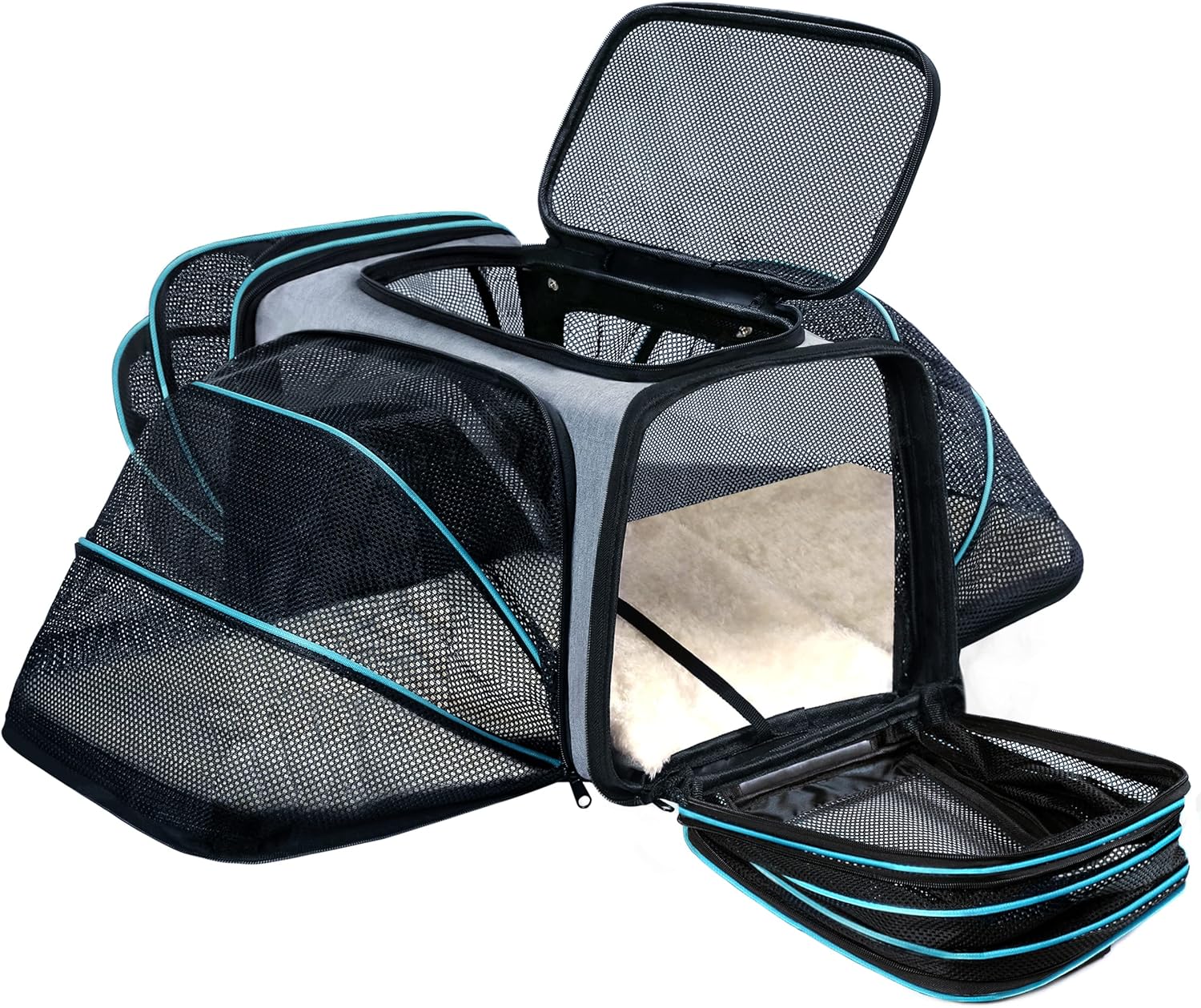 Expandable Pet Carrier for Small Pets - Airline Approved Design