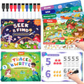 JoyCat Preschool Learning Activities Set (2-Pack) - Reusable Tracing