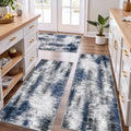 Tritard 100% Non Slip Kitchen Rugs Set of 3 - Washable Abstract Runner
