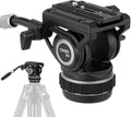 Cayer K10 Pro Video Fluid Head with 75mm Flat Base - Smooth Control