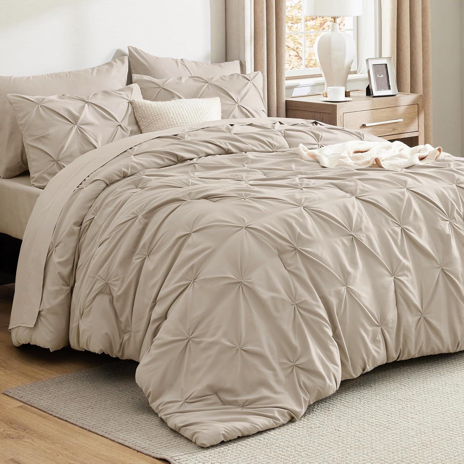 Bedsure California King Comforter Set - Luxurious 7 Piece Set