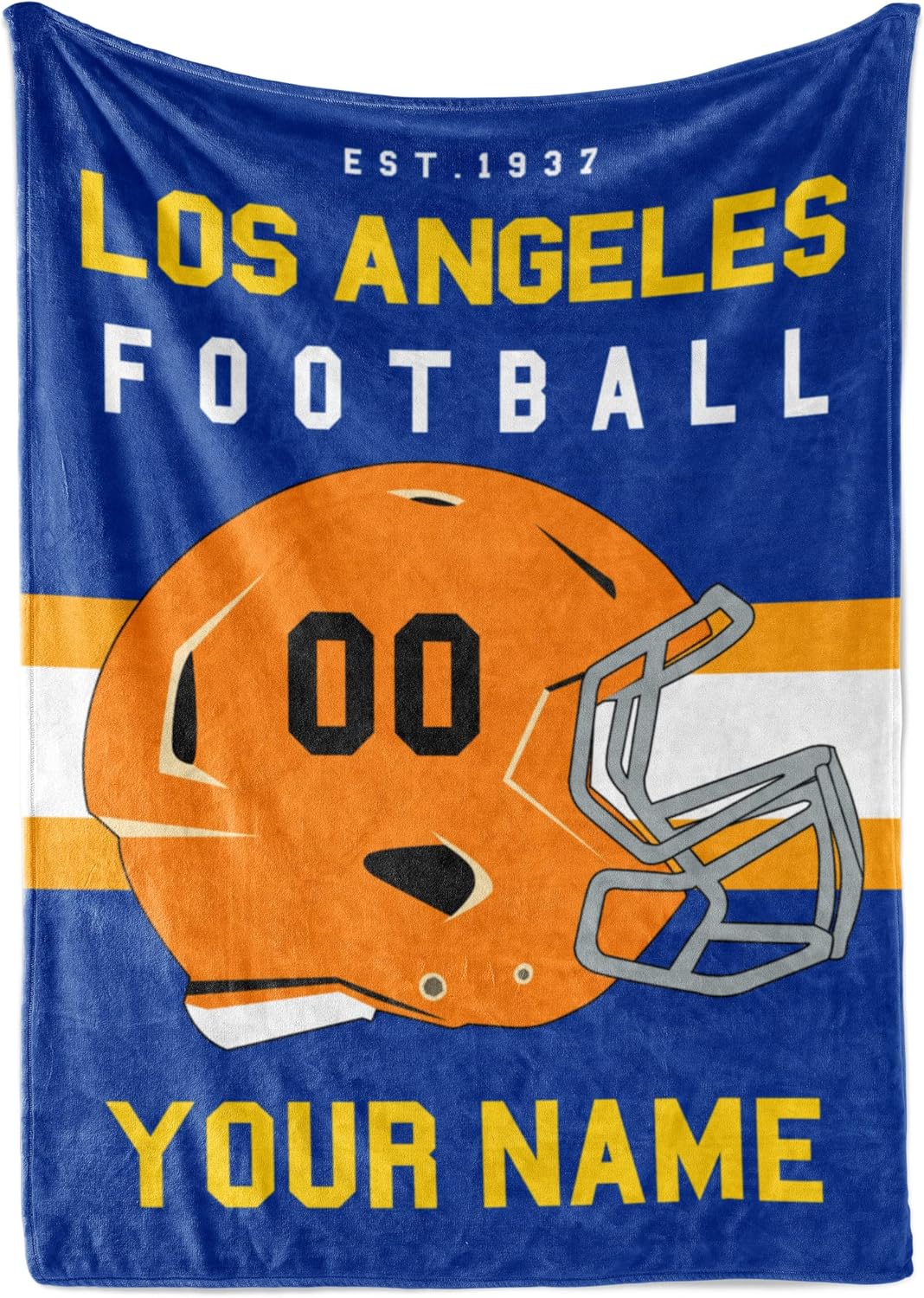 Personalized Throw Blanket for Football Fans - Custom Fleece