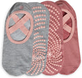 Gaiam Yoga Barre Socks Non Slip Sticky Toe Grip Accessories - Stable