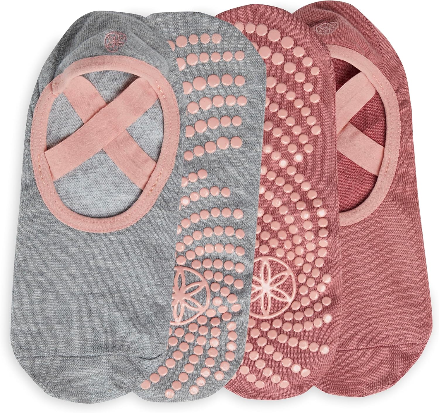 Gaiam Non-Slip Yoga Barre Socks - Grip for Women & Men