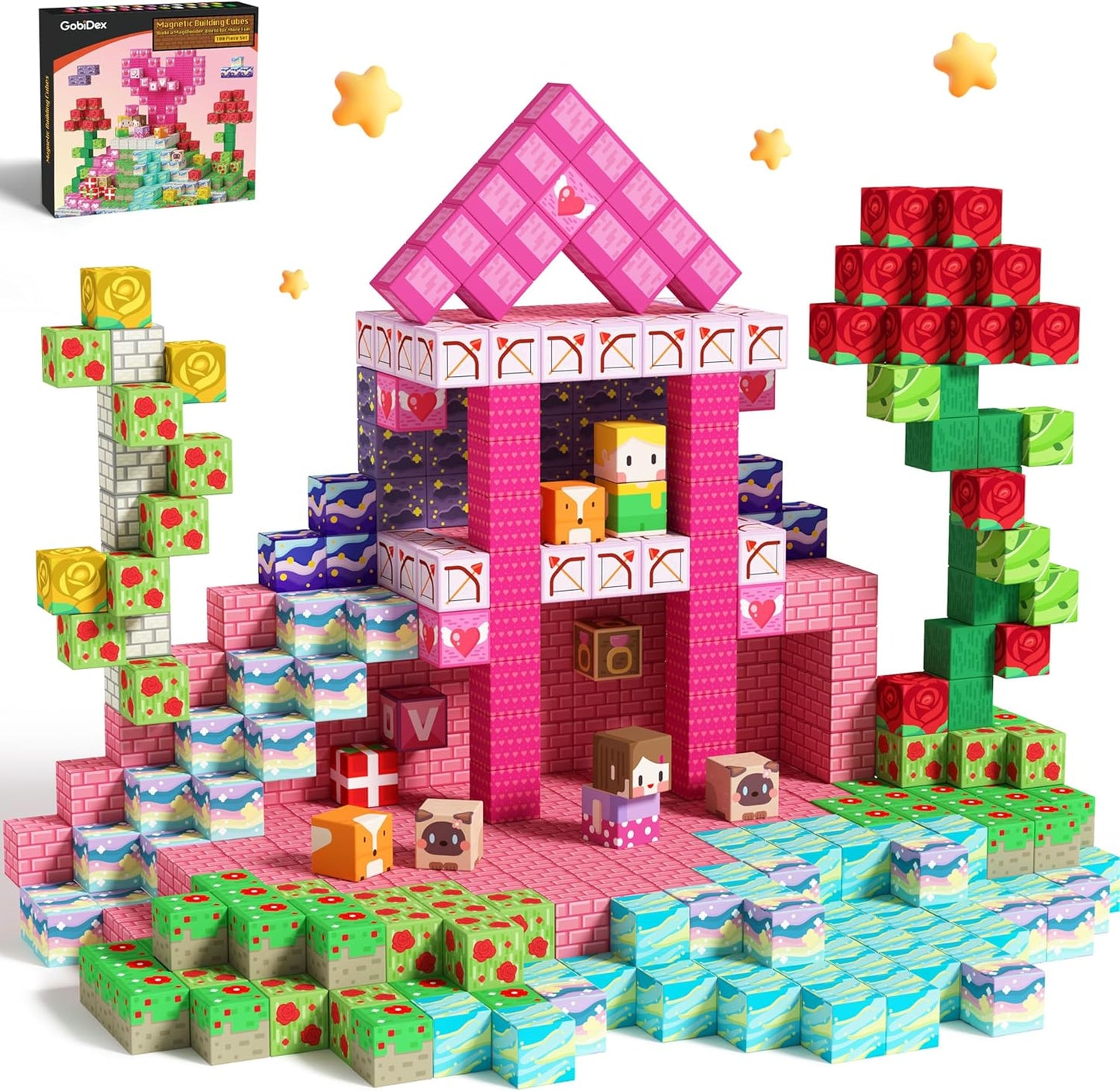 GobiDex Magnetic Blocks for Girls - Creative Building Toys