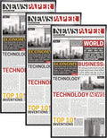 11x22 Newspaper Frame 3 Pack Black - Sleek, Easy to Hang
