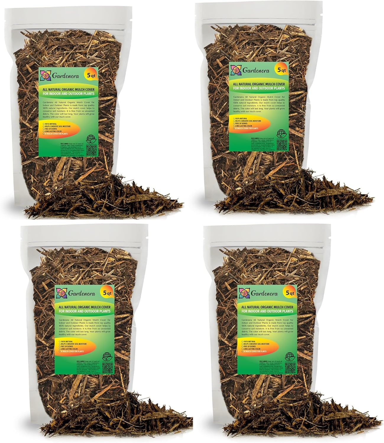 Gardenera Organic Natural Mulch Cover for Eco-Friendly Gardens