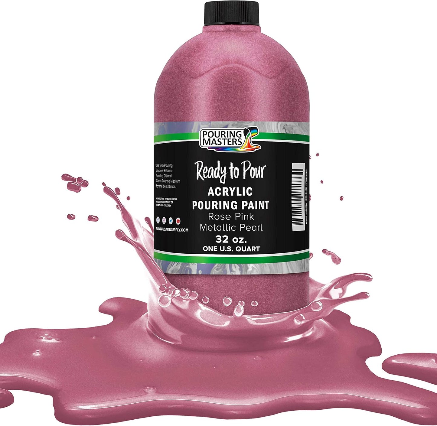 Pouring Masters Rose Pink Metallic Iridescent Pearl Paint Review
