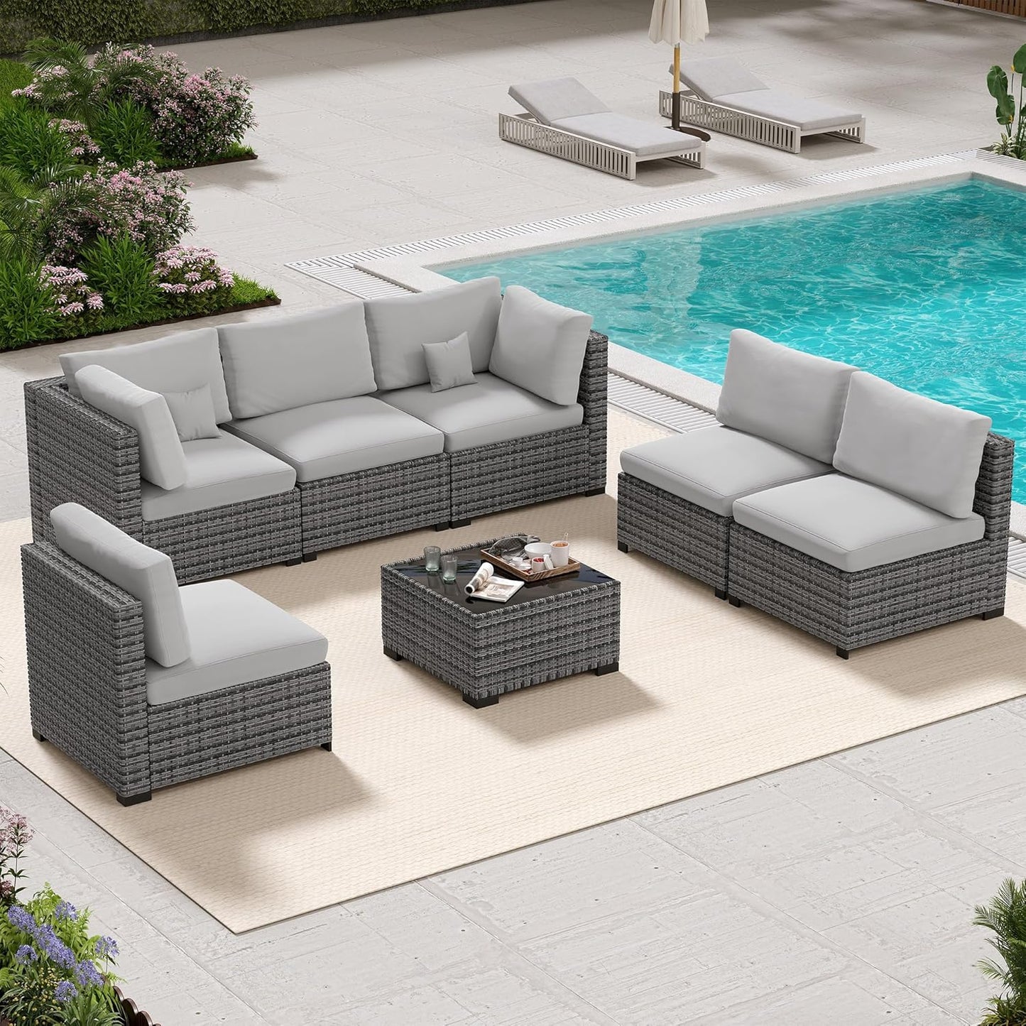 7 Piece Patio Furniture Set for Comfortable Outdoor Relaxation