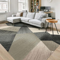 Washable Modern Area Rug Geometry Style 5x7 - Soft, Non-Slip Accent