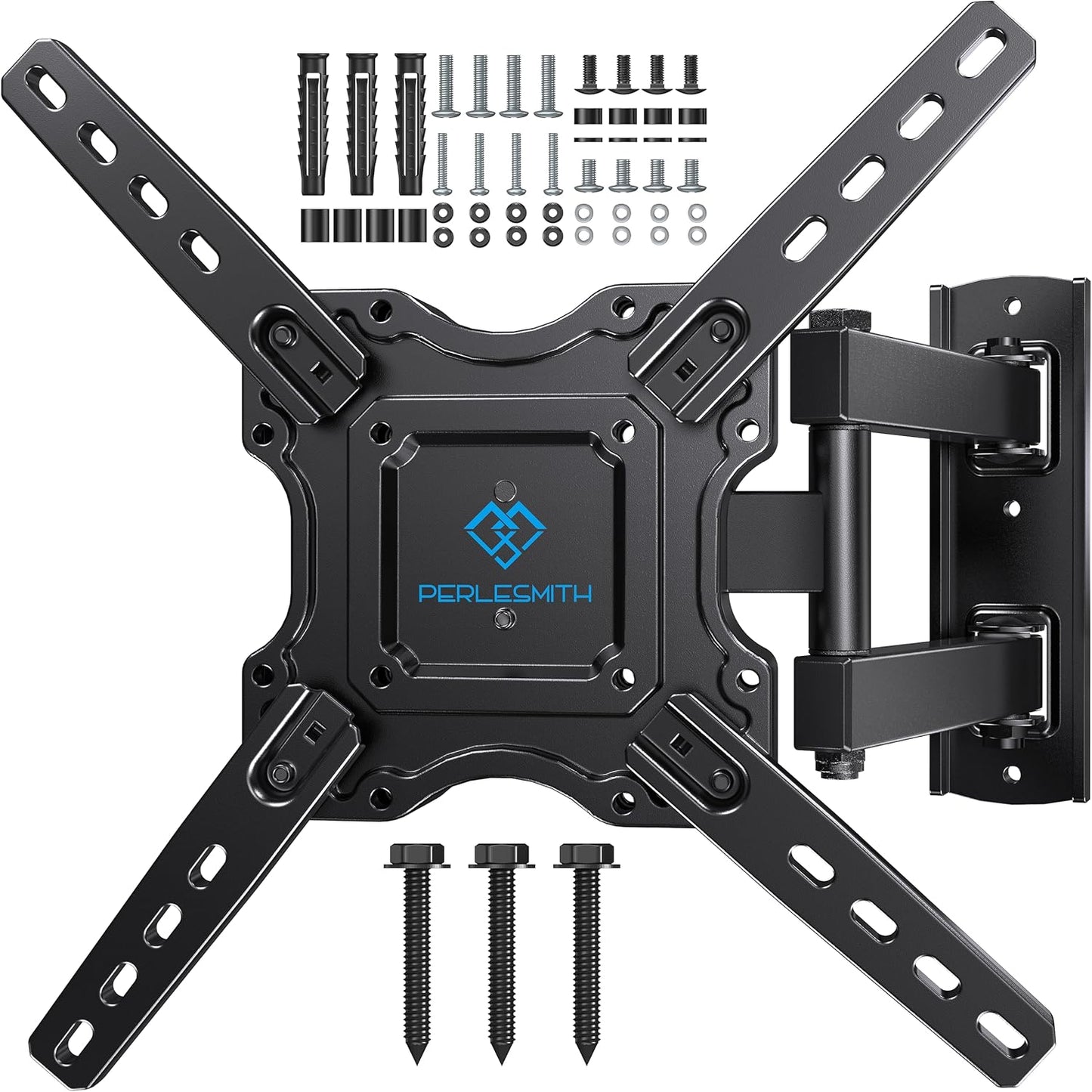 PERLESMITH Full Motion TV Wall Mount: Swivel & Tilt for Perfect Viewing!