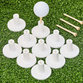 10pc Rubber Golf Tee Set for Indoor & Outdoor Practice