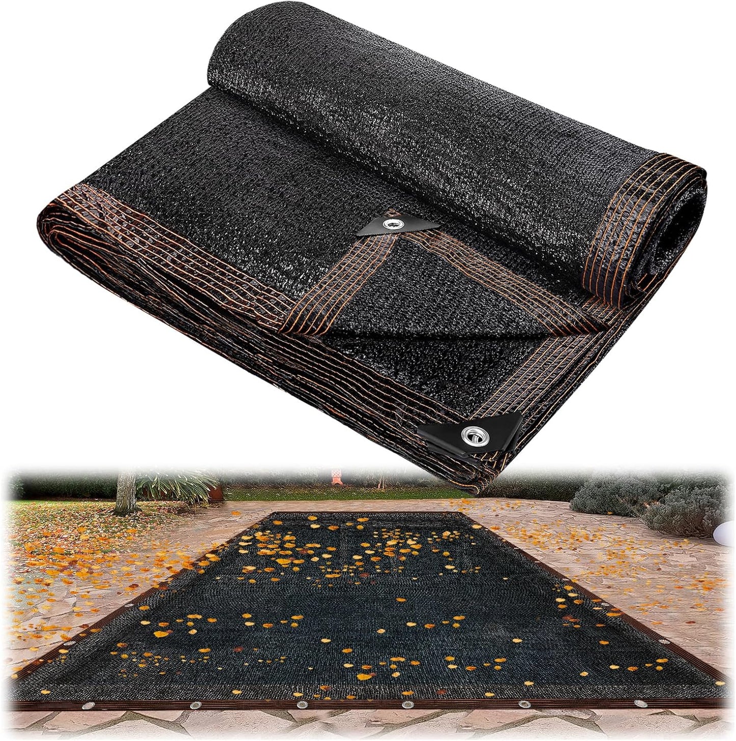 Heavy-Duty 9.7lb Fine Mesh Pool Leaf Net Cover for 18x36ft