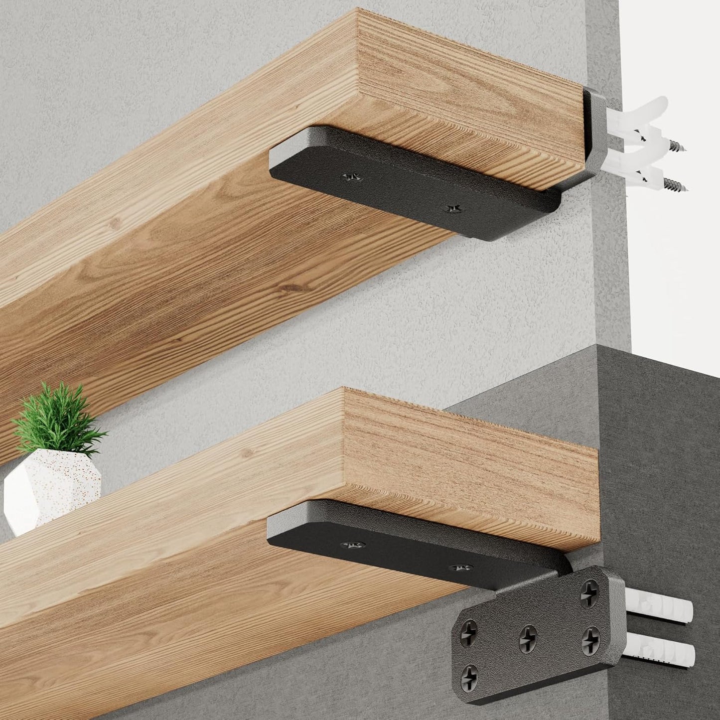 Heavy Duty Floating Shelf Brackets for Versatile Home Use